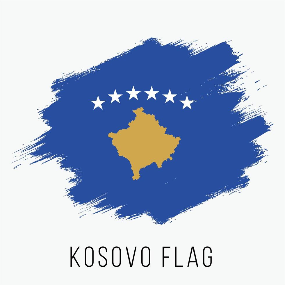 drapeau de vecteur grunge kosovo