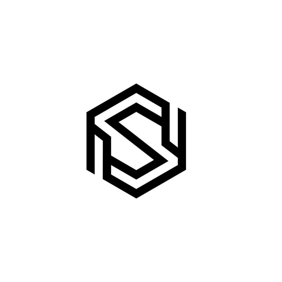 illustration vectorielle de cube abstrait hexagone logo design. logo vectoriel abstrait moderne à six pans creux ou conception d'éléments. idéal pour l'identité et les logotypes. forme simple. vecteur pro