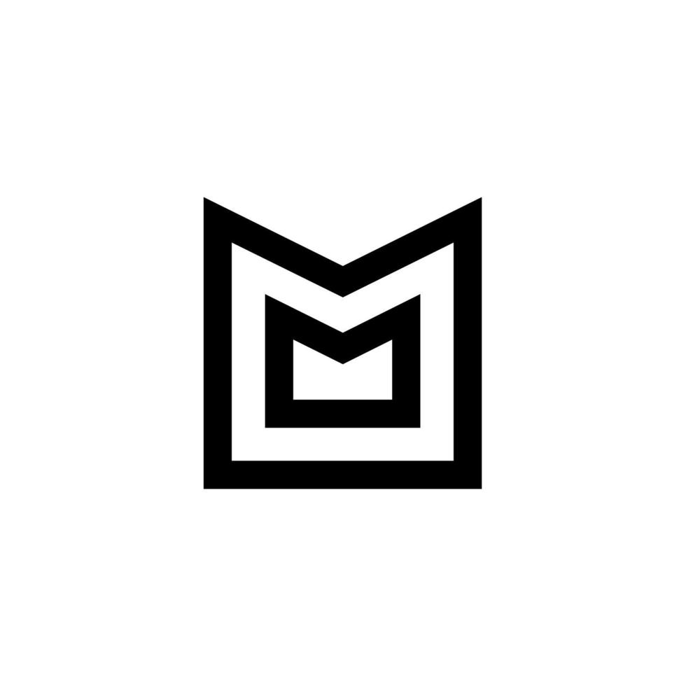 modèle de conception de logo lettre m simple vecteur pro