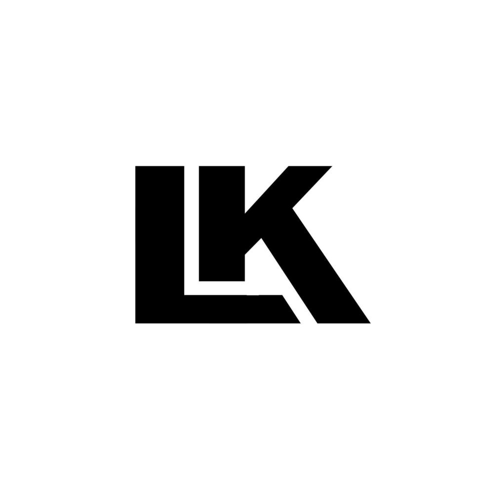 lettre lk initiale logo modèle illustration vectorielle icône élément pro vecteur