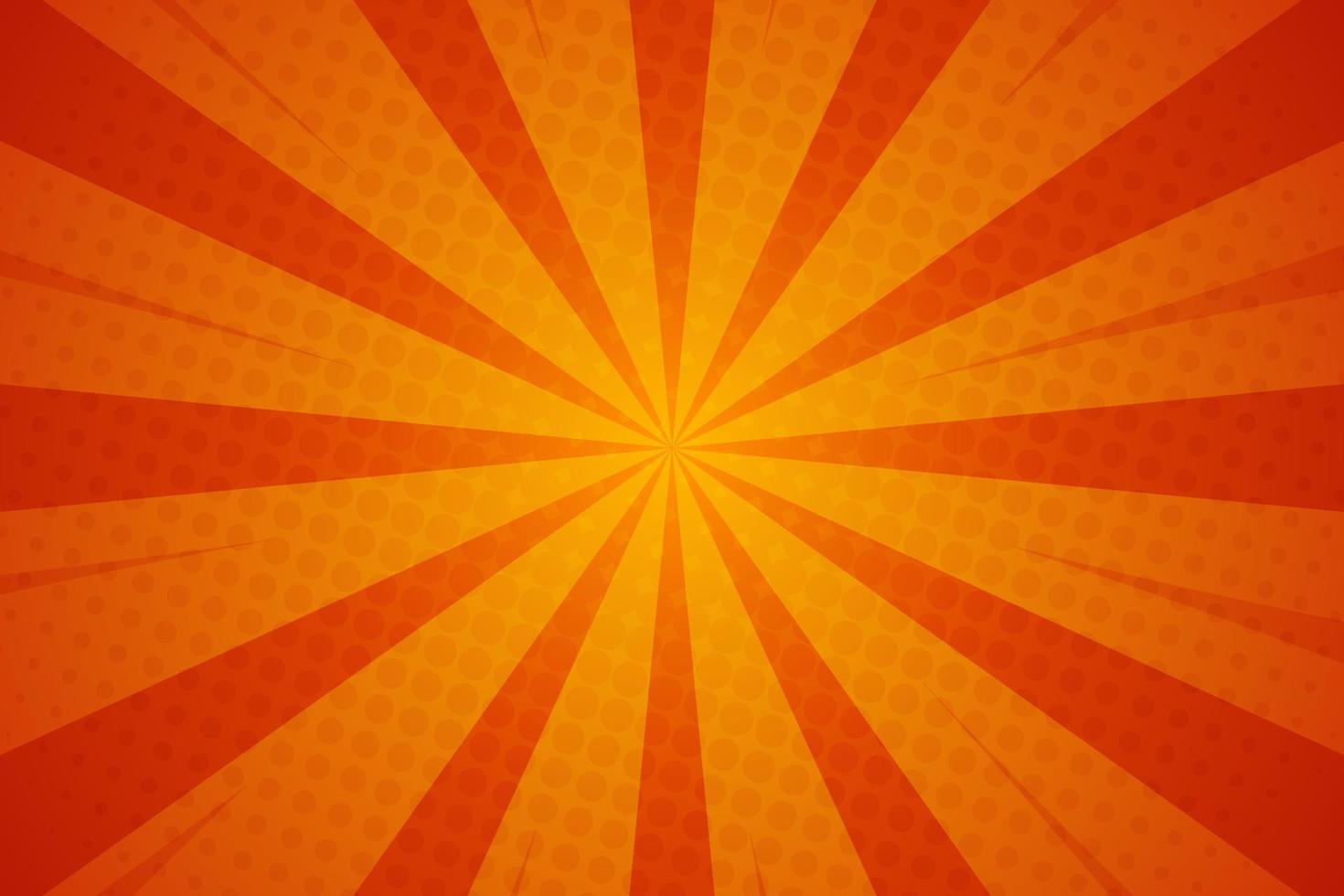 design de fond vecteur orange demi-teinte sunburst