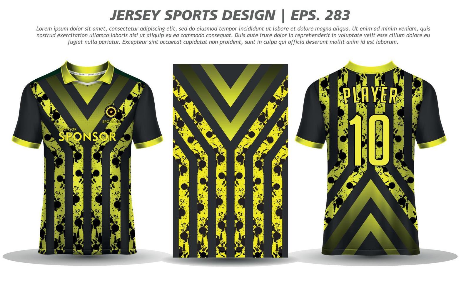 maillot de football football design sublimation sport t shirt design collection de vecteurs premium pour la course, le cyclisme, les jeux, le motocross vecteur