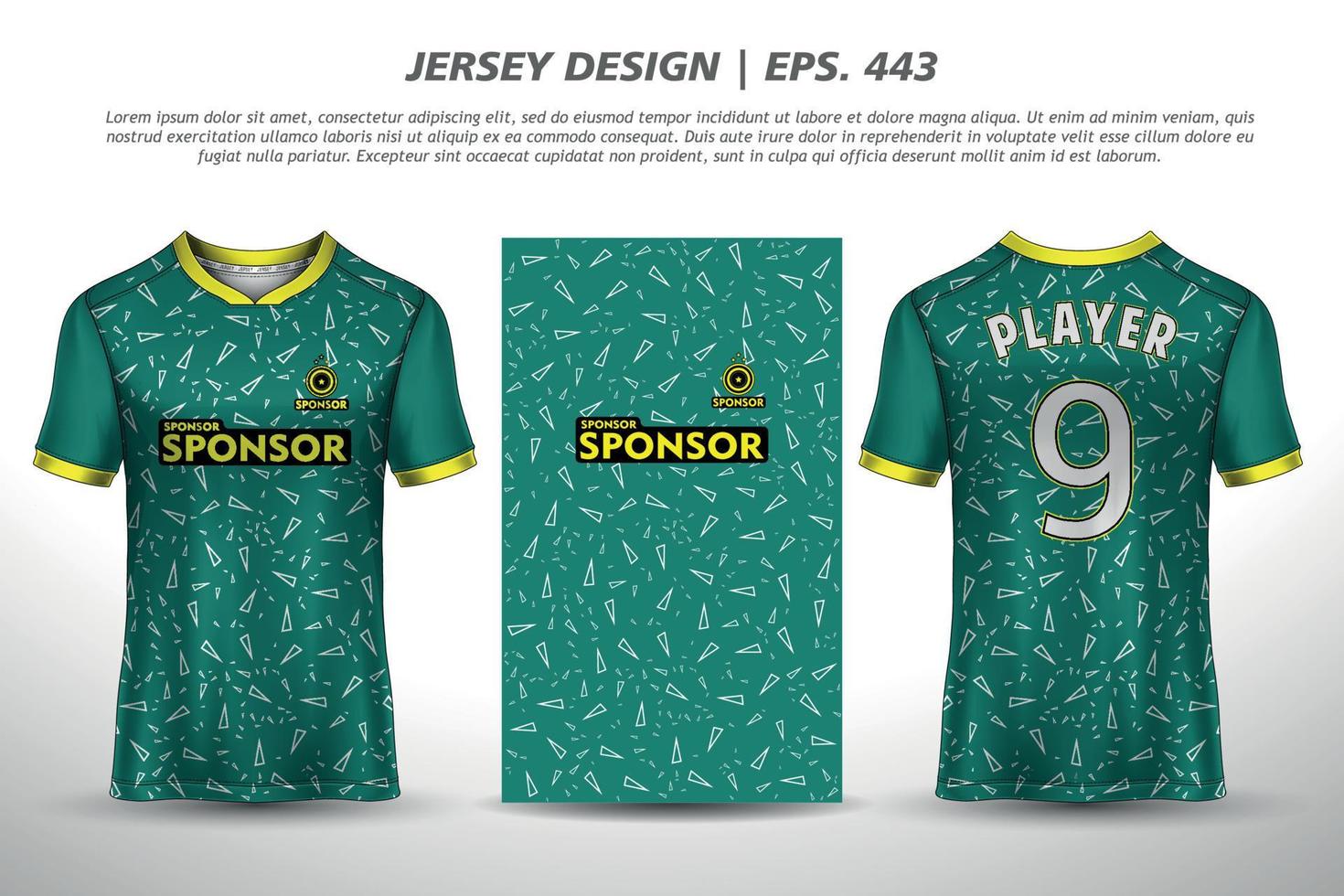 maillot de football football design sublimation sport t shirt design collection de vecteurs premium pour la course, le cyclisme, les jeux, le motocross vecteur