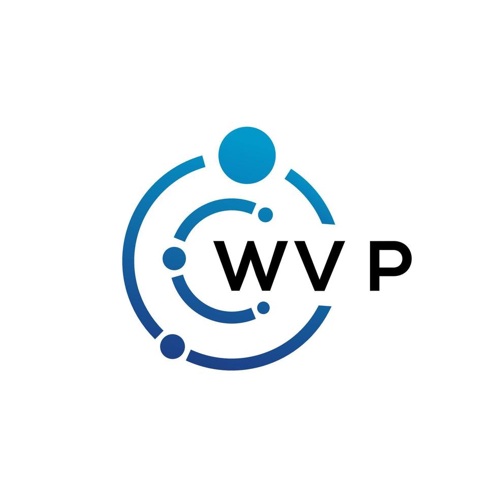 création de logo de technologie de lettre wvp sur fond blanc. wvp creative initiales lettre il concept de logo. conception de lettre wvp. vecteur