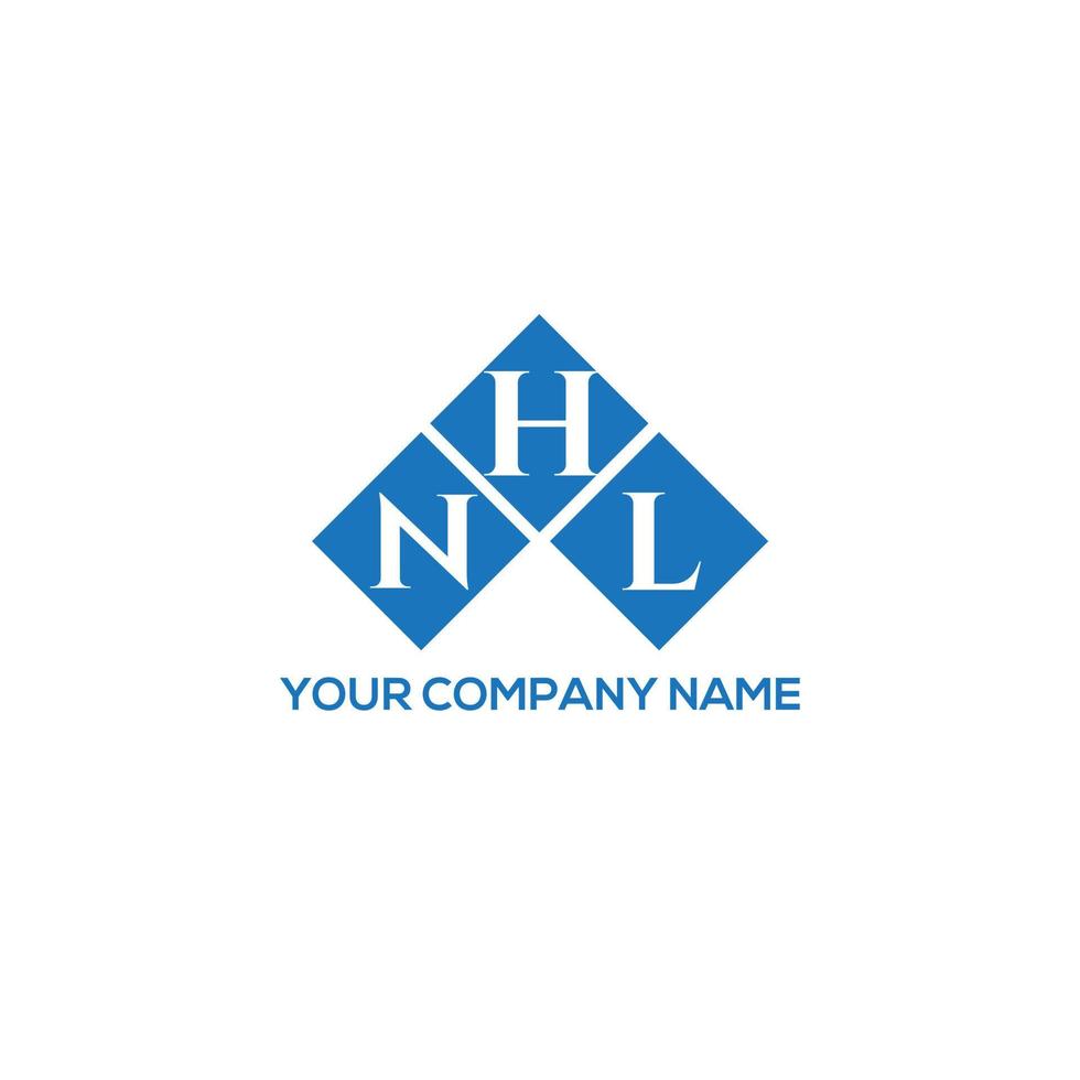 création de logo de lettre nhl sur fond blanc. concept de logo de lettre initiales créatives nhl. conception de lettre nhl. vecteur