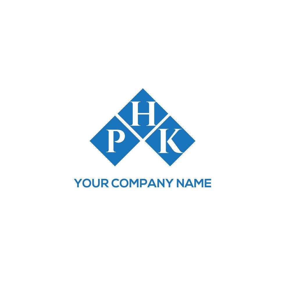création de logo de lettre phk sur fond blanc. concept de logo de lettre initiales créatives phk. conception de lettre phk. vecteur