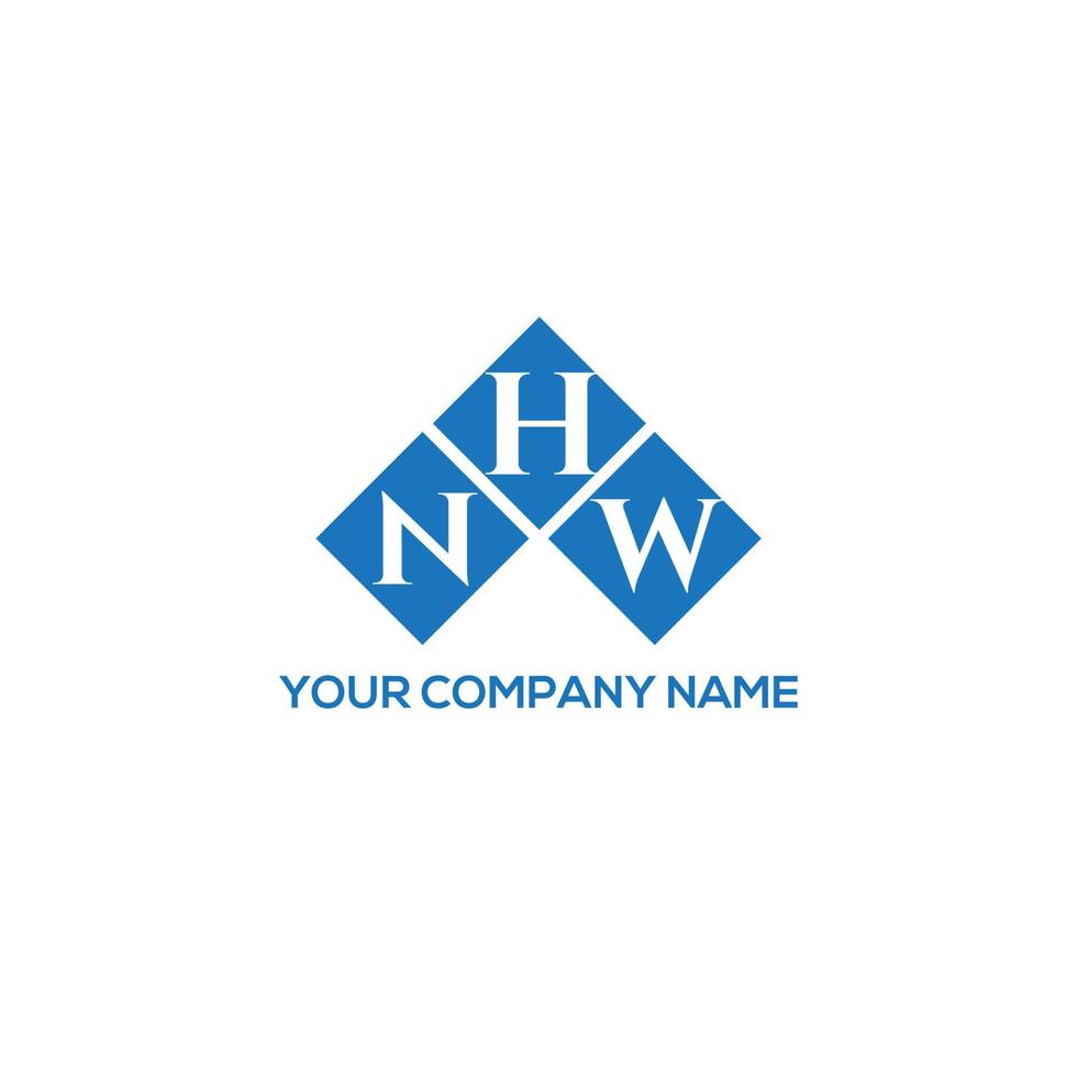 création de logo de lettre nhw sur fond blanc. concept de logo de lettre initiales créatives nhw. conception de lettre nhw. vecteur