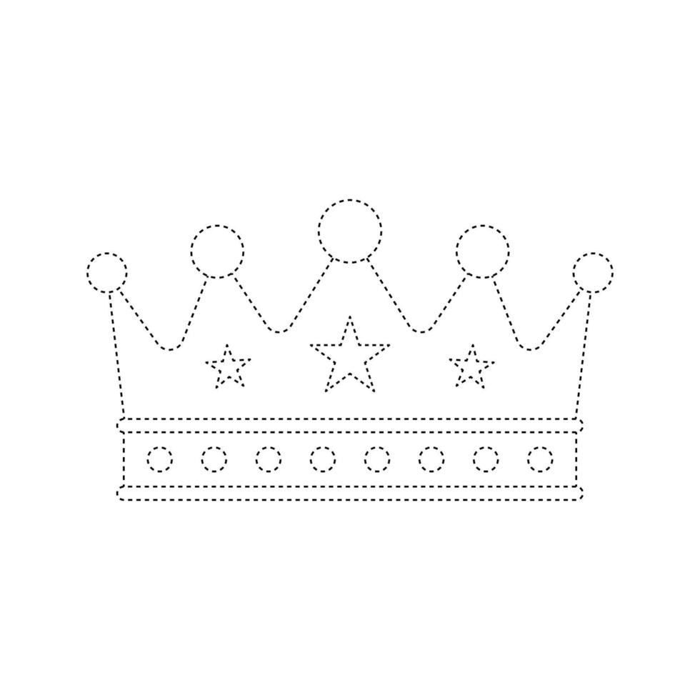 feuille de traçage de la couronne pour les enfants vecteur