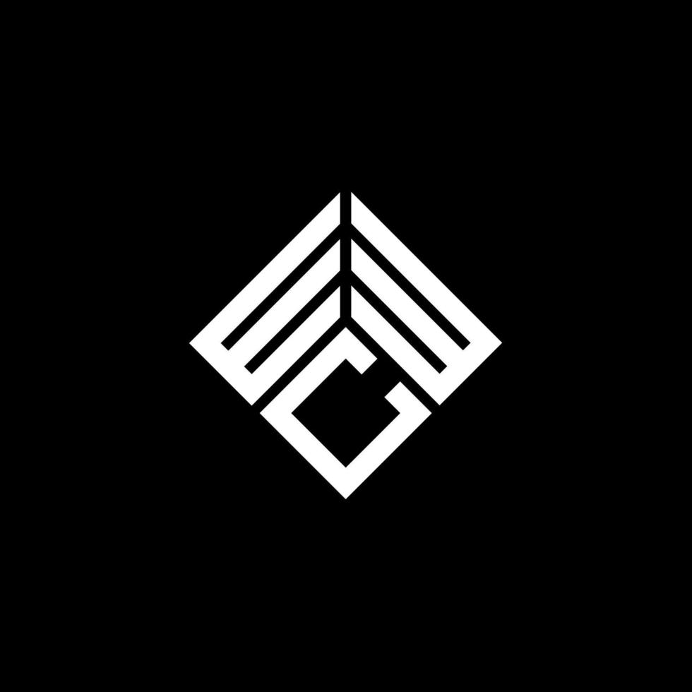 création de logo de lettre wwc sur fond noir. concept de logo de lettre initiales créatives wwc. conception de lettre wwc. vecteur