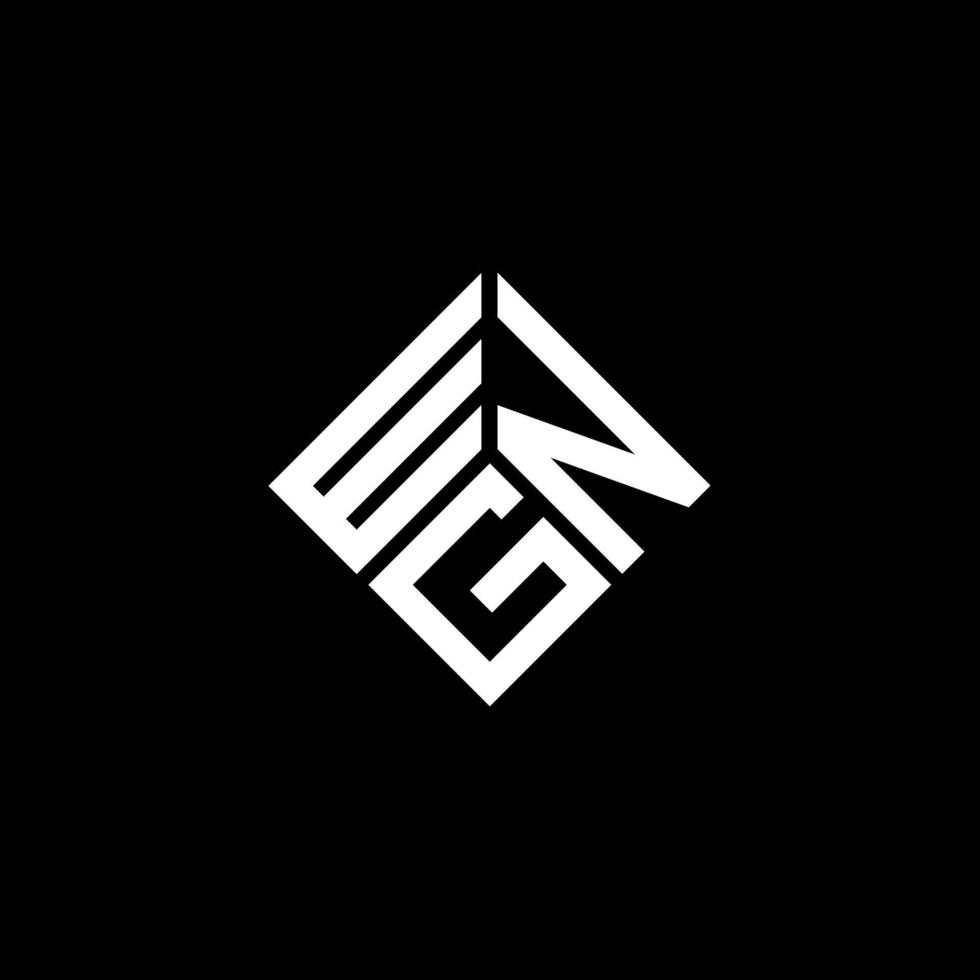 création de logo de lettre wng sur fond noir. concept de logo de lettre initiales créatives wng. conception de lettre wng. vecteur