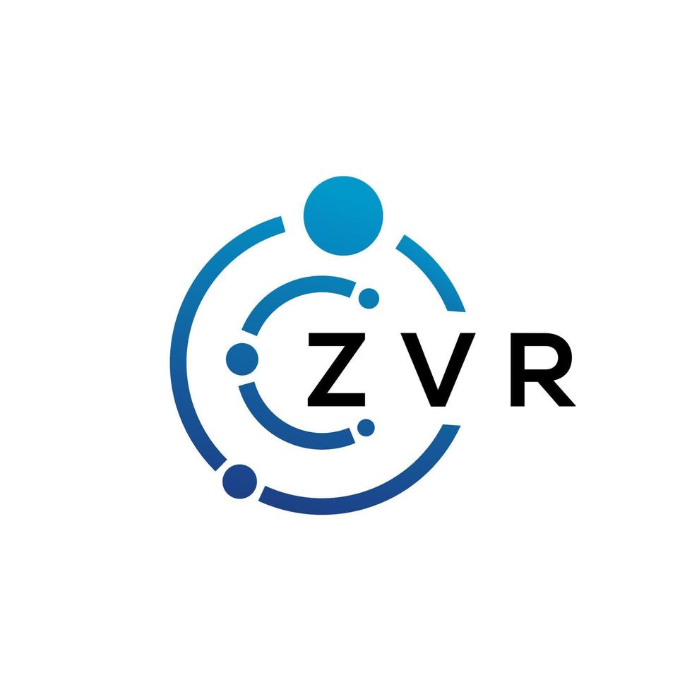 création de logo de technologie de lettre zvr sur fond blanc. zvr creative initiales lettre il logo concept. conception de lettre zvr. vecteur