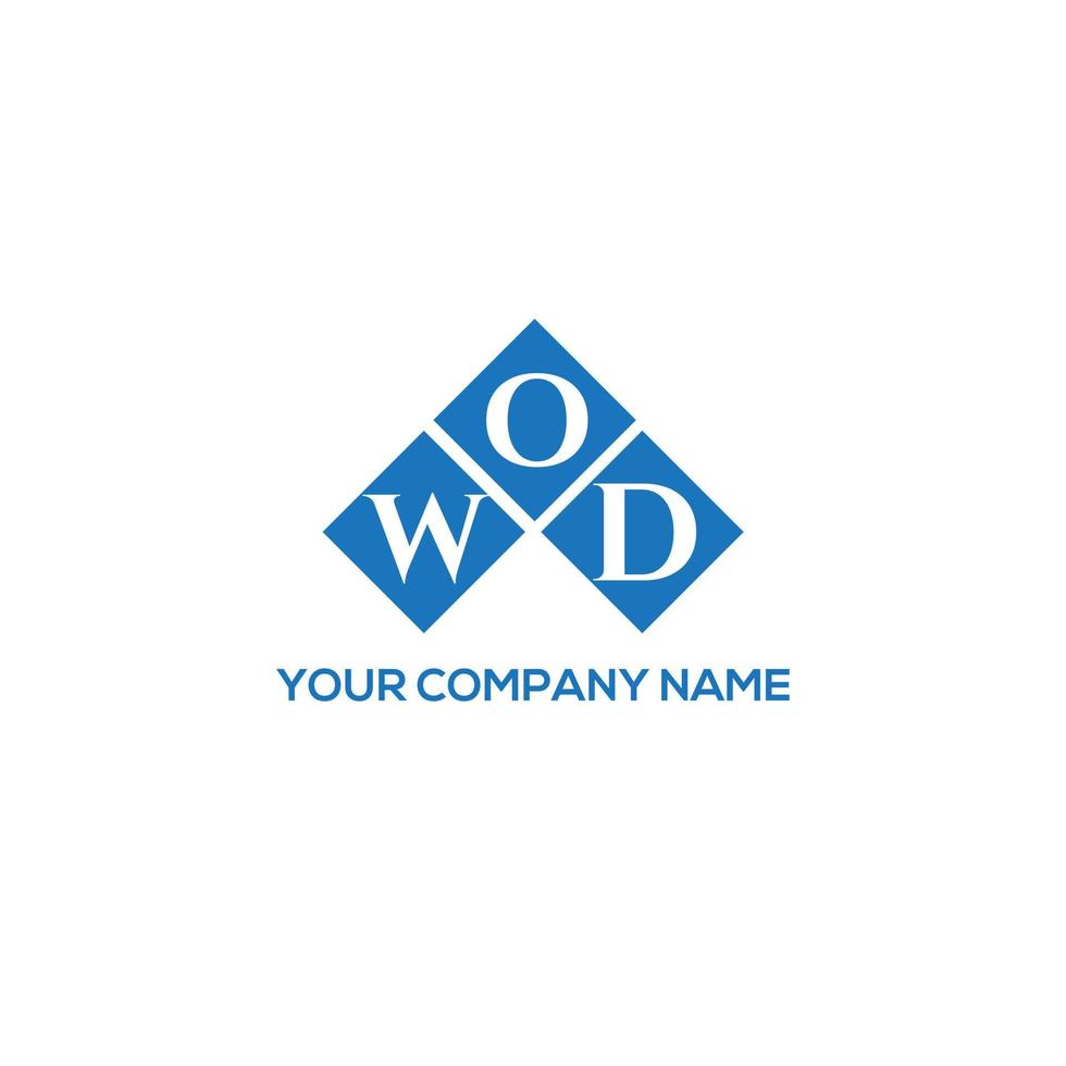 création de logo de lettre wod sur fond blanc. concept de logo de lettre initiales créatives wod. conception de lettre wod. vecteur