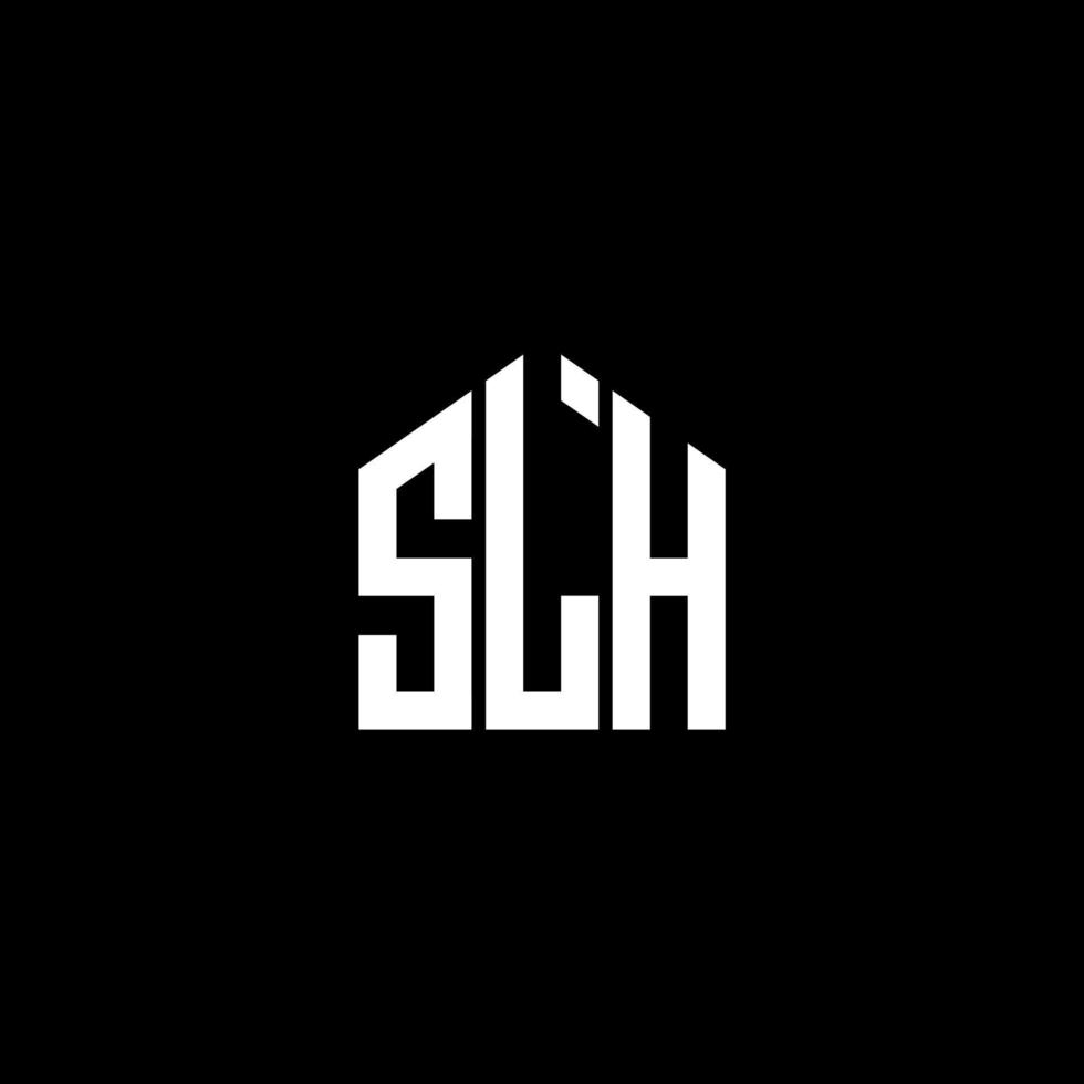 création de logo de lettre slh sur fond noir. concept de logo de lettre initiales créatives slh. conception de lettre slh. vecteur