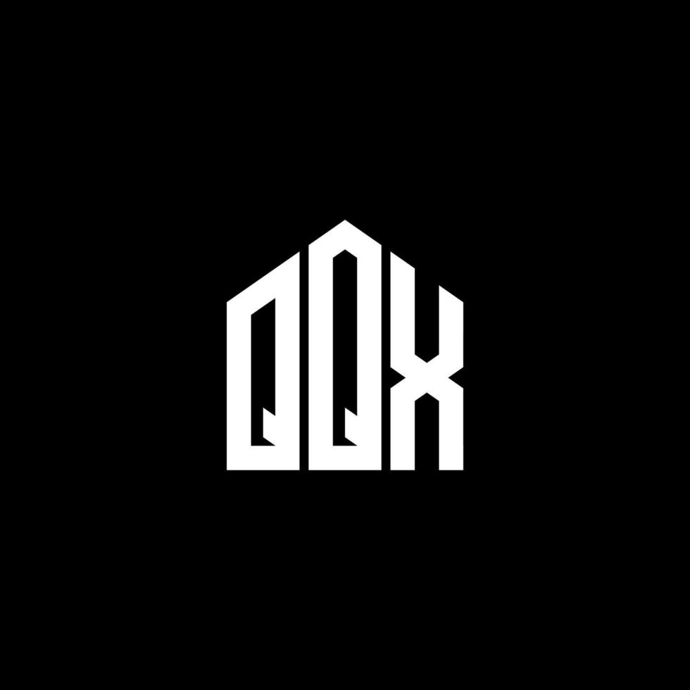 création de logo de lettre qqx sur fond noir. concept de logo de lettre initiales créatives qqx. conception de lettre qqx. vecteur