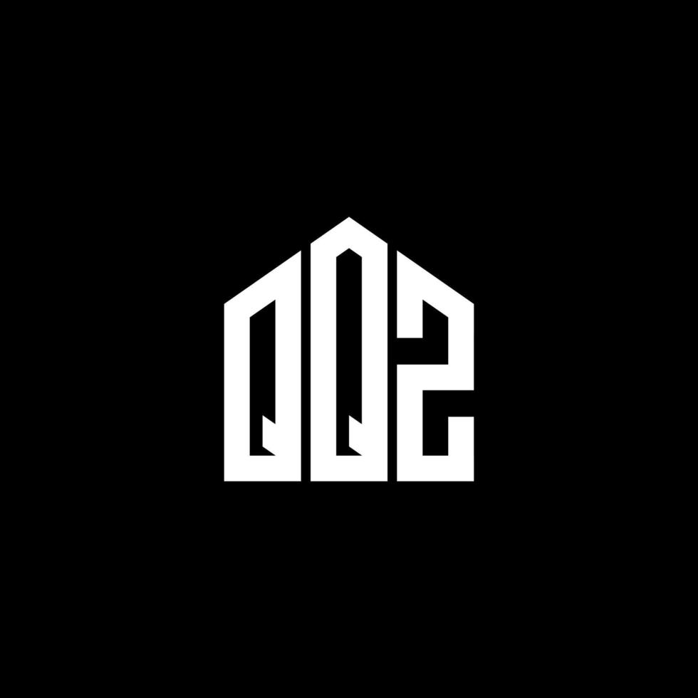 création de logo de lettre qqz sur fond noir. concept de logo de lettre initiales créatives qqz. conception de lettre qqz. vecteur