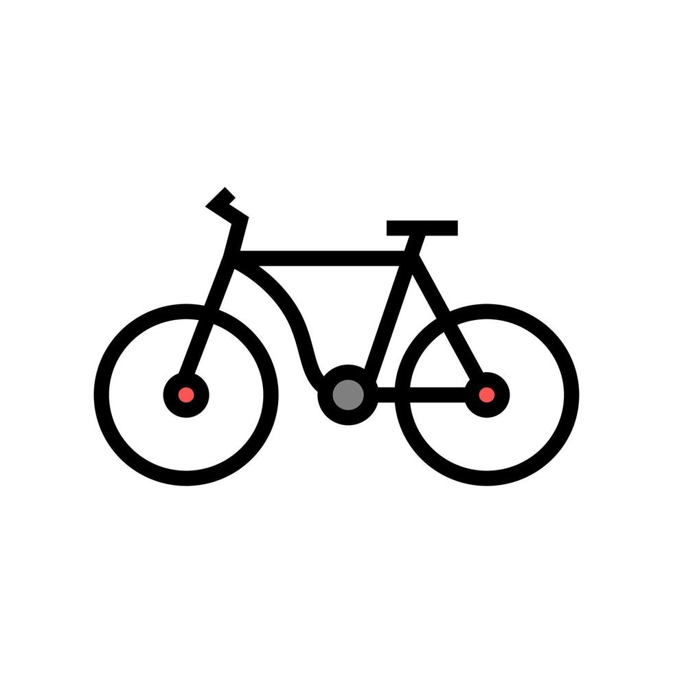 vélo transport couleur icône illustration vectorielle vecteur