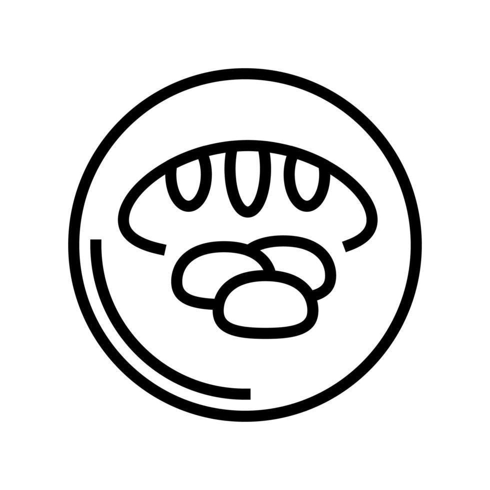 illustration vectorielle d'icône de ligne de magasin de boulangerie vecteur