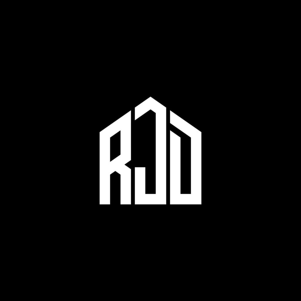création de logo de lettre rjd sur fond noir. concept de logo de lettre initiales créatives rjd. conception de lettre rjd. vecteur
