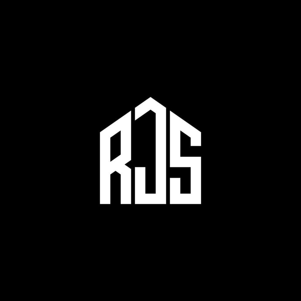 concept de logo de lettre initiales créatives rjs. conception de lettre rjs. création de logo de lettre rjs sur fond noir. r vecteur