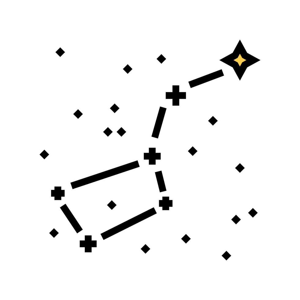 grande ourse constellation couleur icône illustration vectorielle vecteur