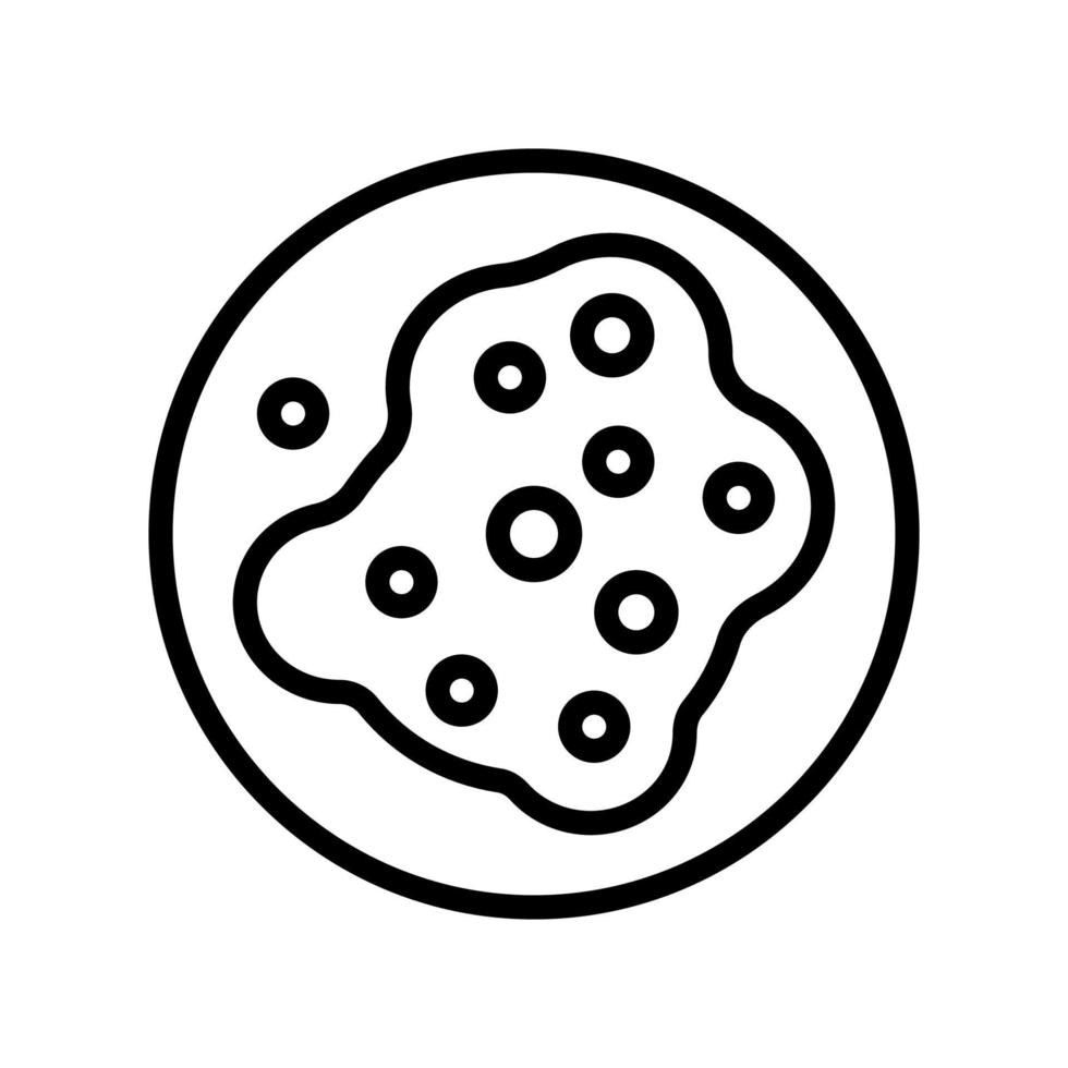 illustration vectorielle de l'icône de la ligne de la maladie de la peau pustuleuse vecteur