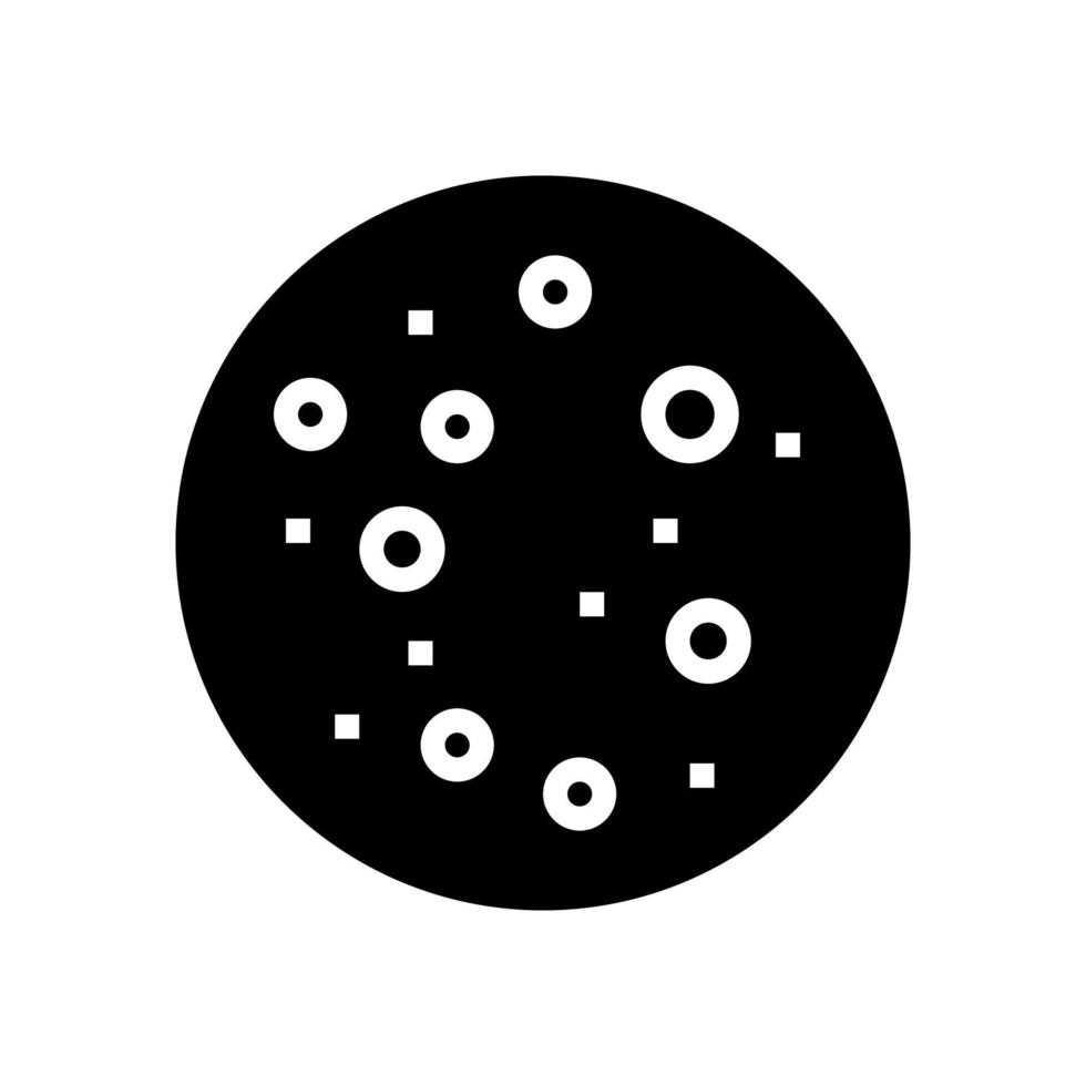 illustration vectorielle d'icône de glyphe de maladie de la peau des points noirs vecteur
