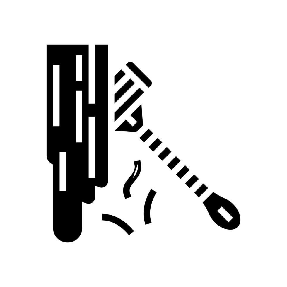 rasage avec illustration vectorielle d'icône de glyphe de rasoir vecteur