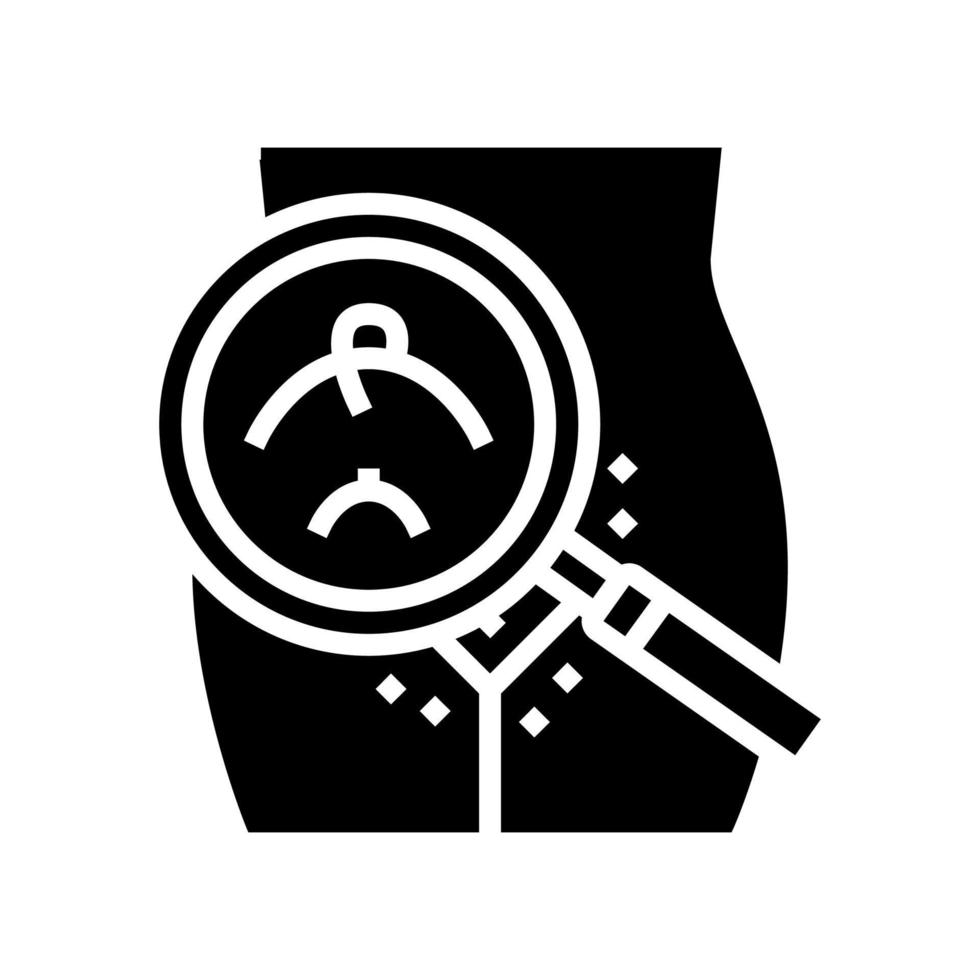 illustration vectorielle d'icône de glyphe de poils pubiens vecteur