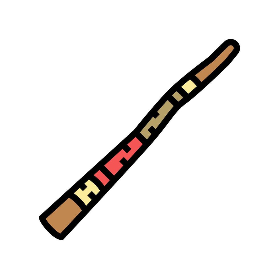 didgeridoo musicien instrument couleur icône illustration vectorielle vecteur