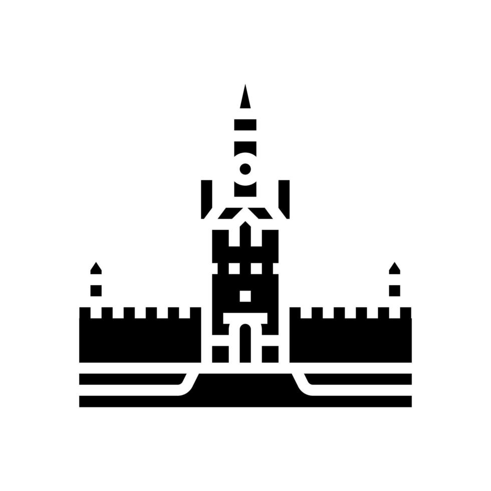 moscou kremlin glyphe icône illustration vectorielle vecteur