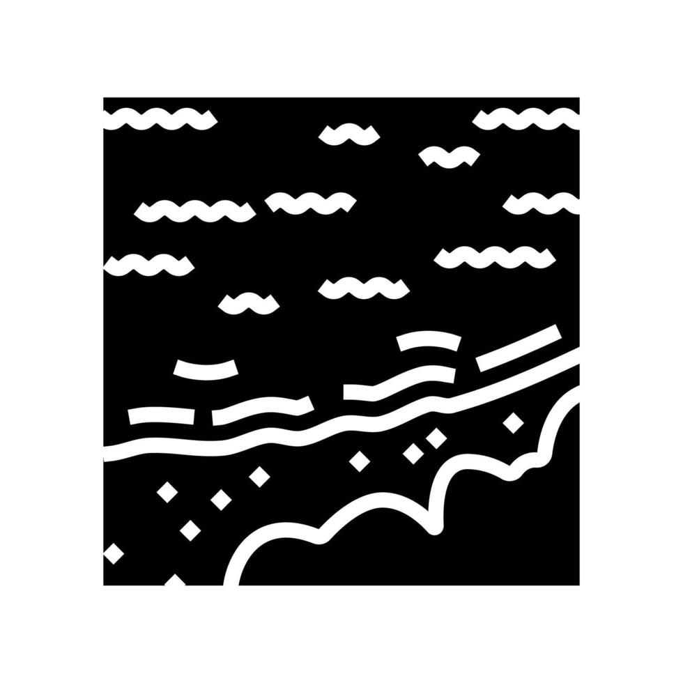 île fraser glyphe icône illustration vectorielle vecteur