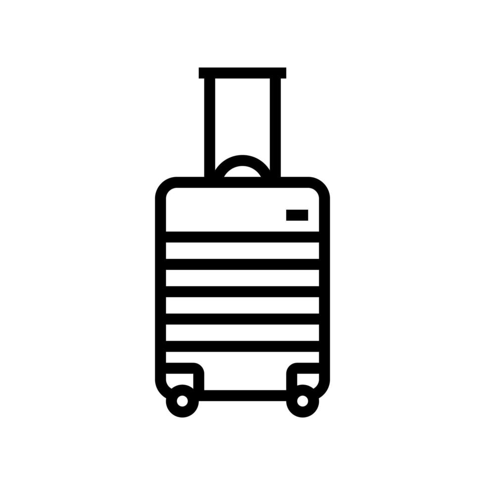 illustration vectorielle d'icône de ligne de sac de voyage vecteur