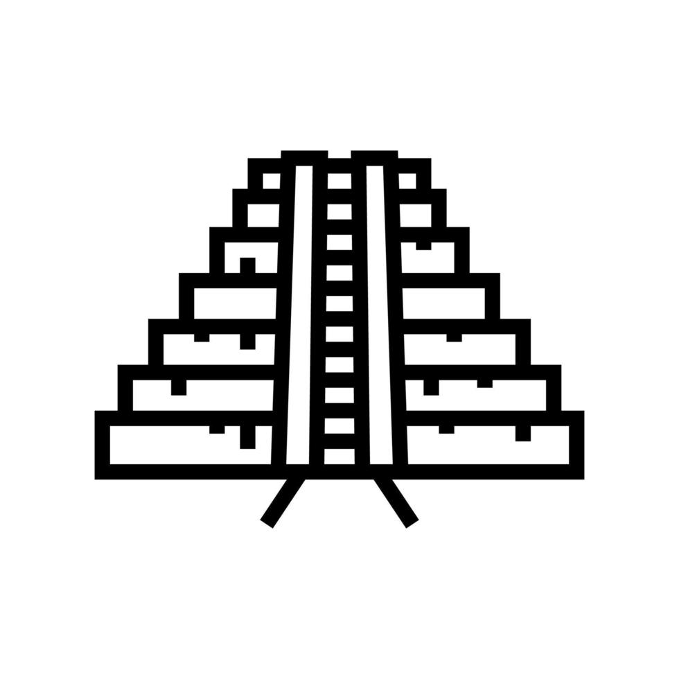 illustration vectorielle de l'icône de la ligne prasat thom vecteur