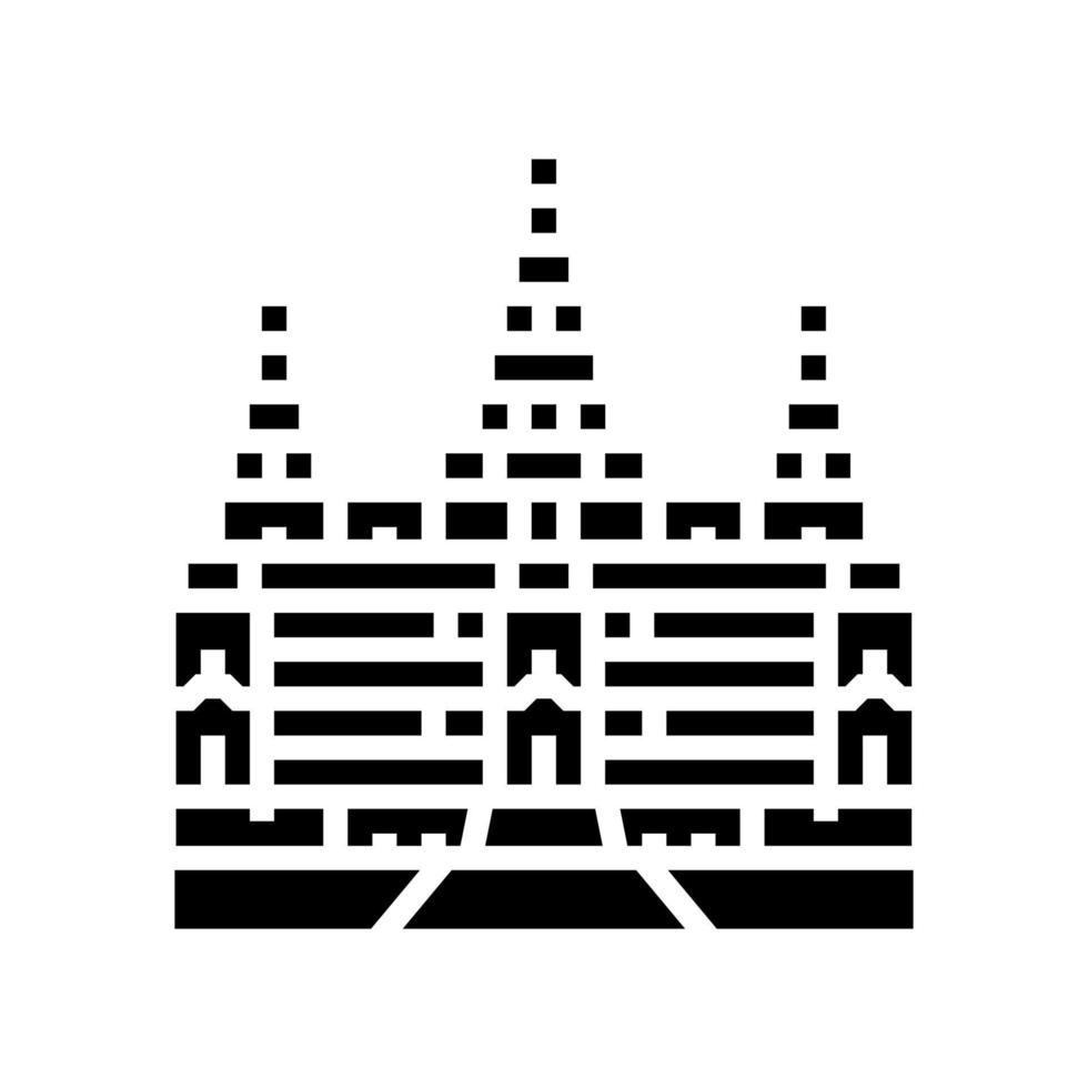angkor wat glyphe icône illustration vectorielle vecteur