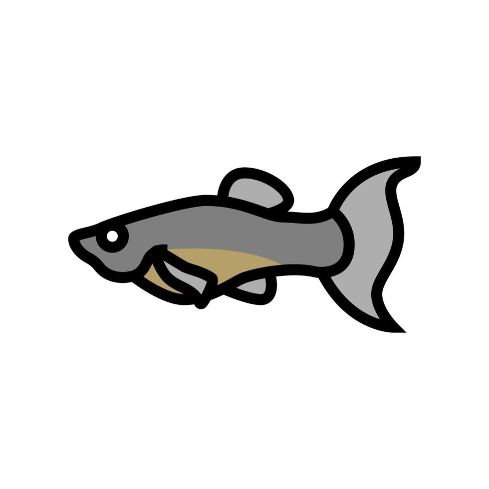 illustration vectorielle d'icône de couleur de poisson molly vecteur