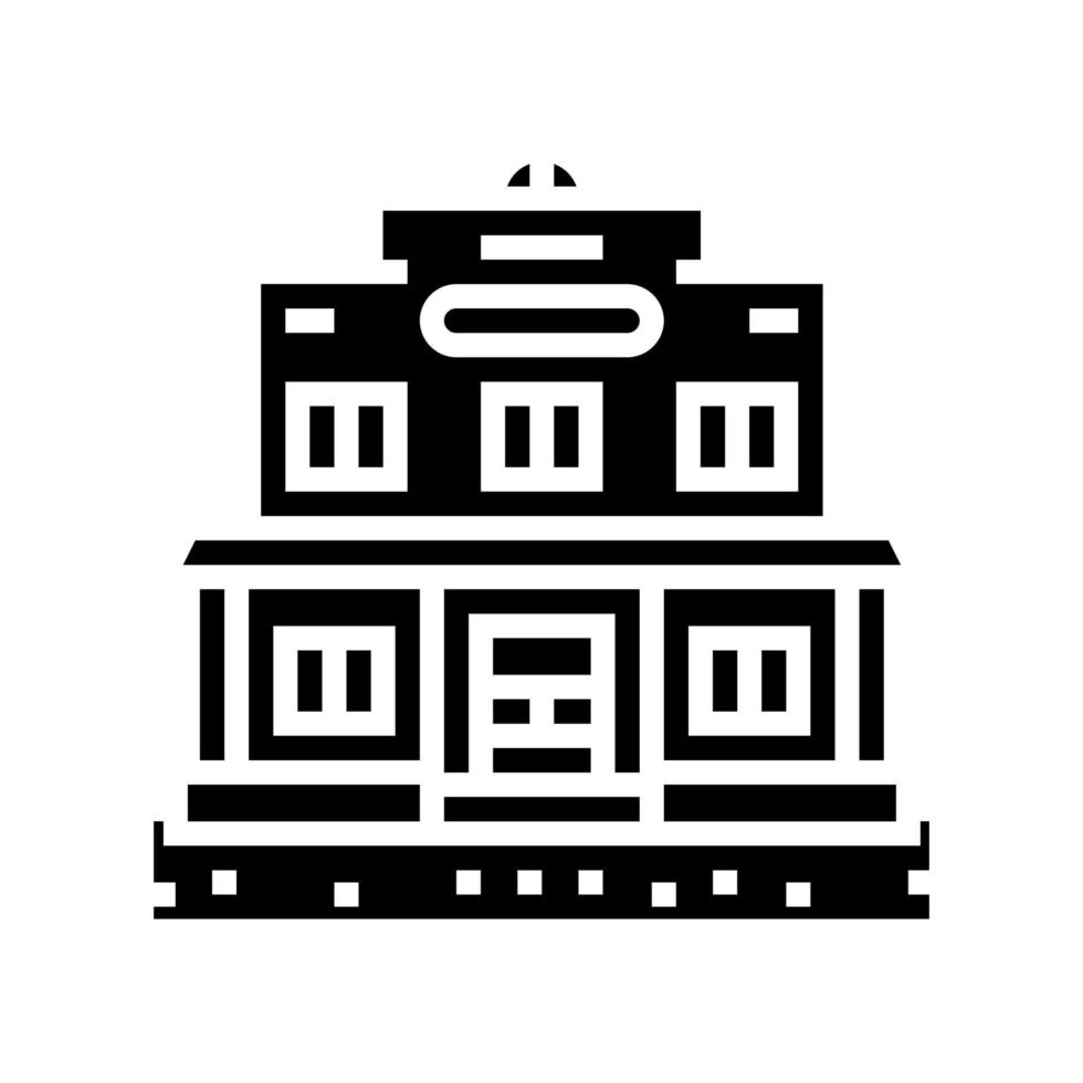 saloon bar bâtiment glyphe icône illustration vectorielle vecteur