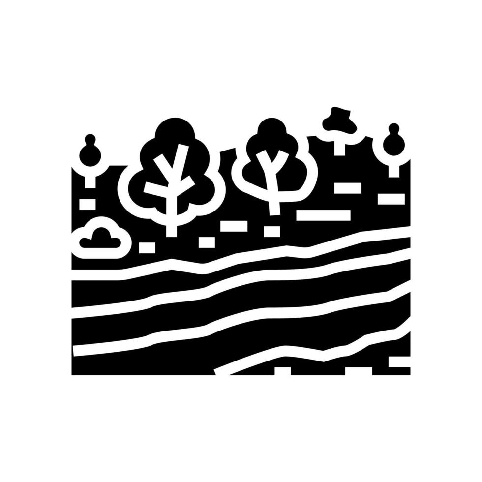 illustration vectorielle de l'icône du glyphe du parc national du serengeti vecteur