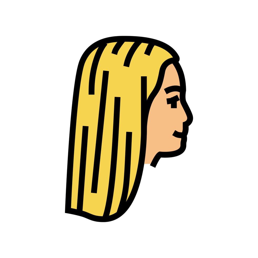 illustration vectorielle d'icône de couleur de coiffure élégante pour adolescents vecteur