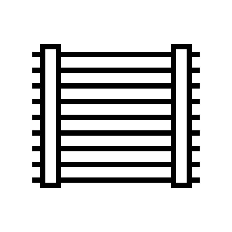 illustration vectorielle d'icône de ligne de clôture de ferme vecteur