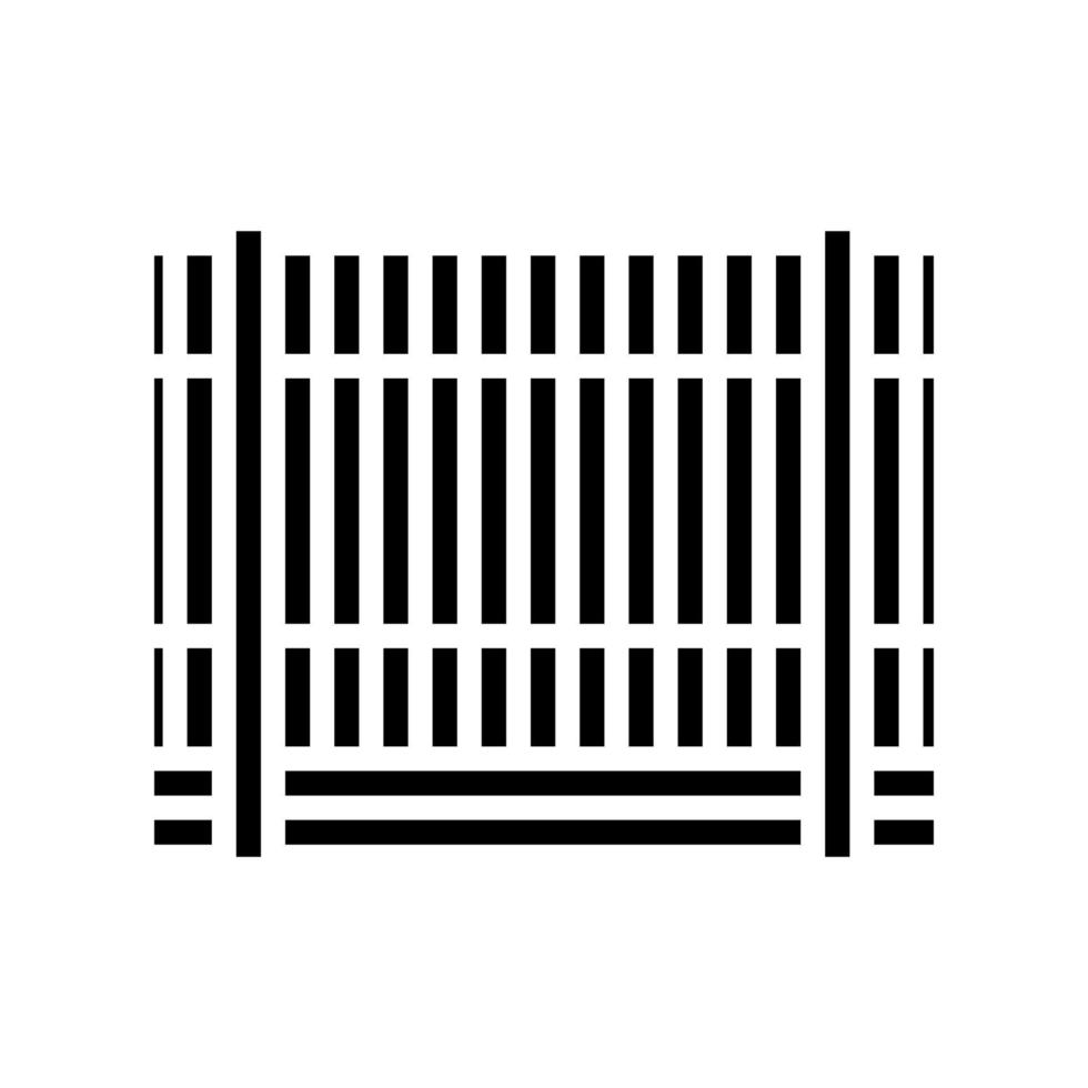 clôture métallique glyphe icône illustration vectorielle vecteur