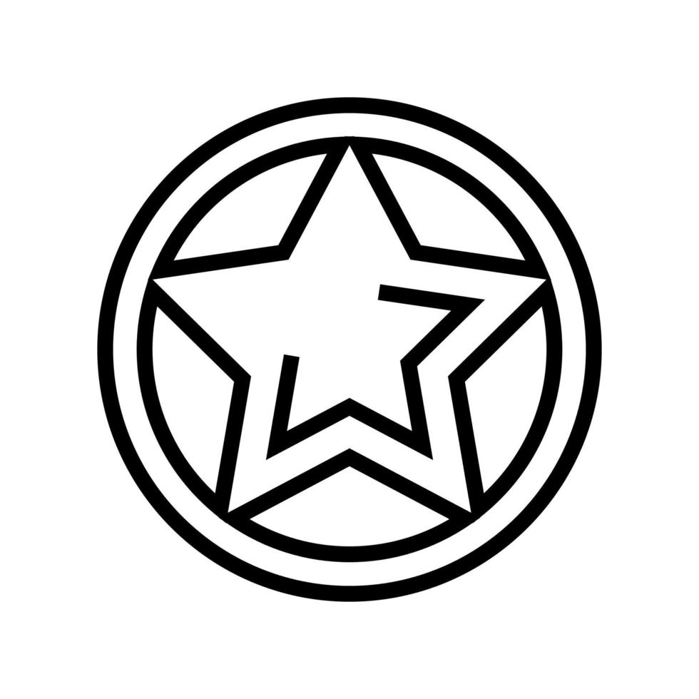 illustration vectorielle de l'icône de la ligne de récompense du jeu d'étoiles vecteur