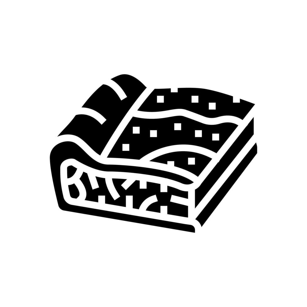 tarte aux épinards glyphe icône illustration vectorielle vecteur