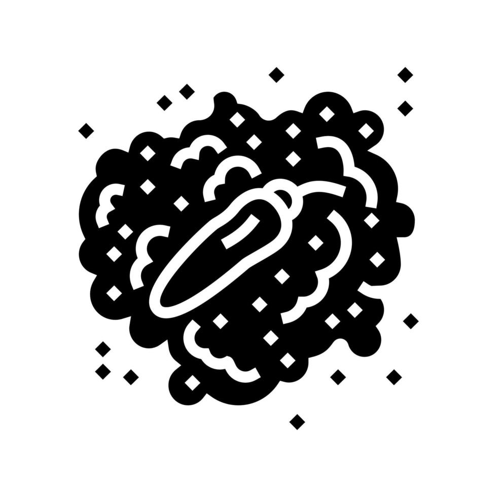 paprika poivre glyphe icône illustration vectorielle vecteur