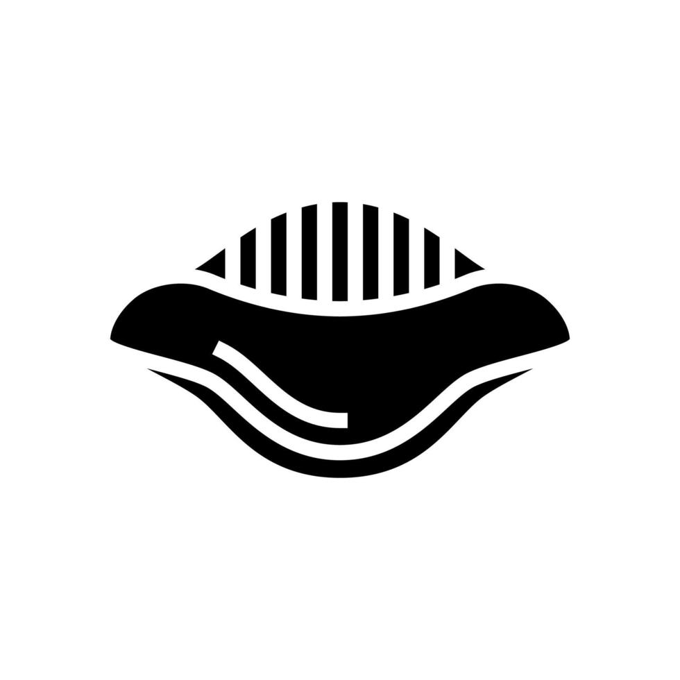 conchiglie pâtes glyphe icône illustration vectorielle vecteur