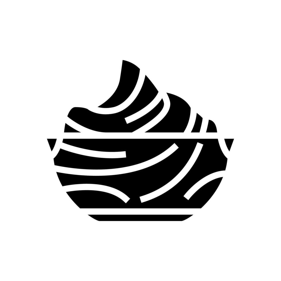 illustration vectorielle d'icône de glyphe de chocolat crème vecteur