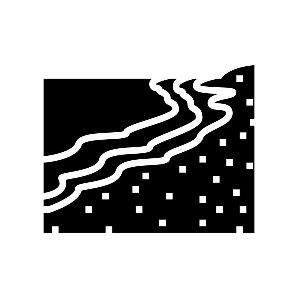 illustration vectorielle d'icône de glyphe de littoral de mer vecteur