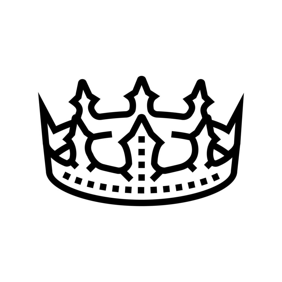 illustration vectorielle de l'icône de la ligne du roi de la couronne vecteur