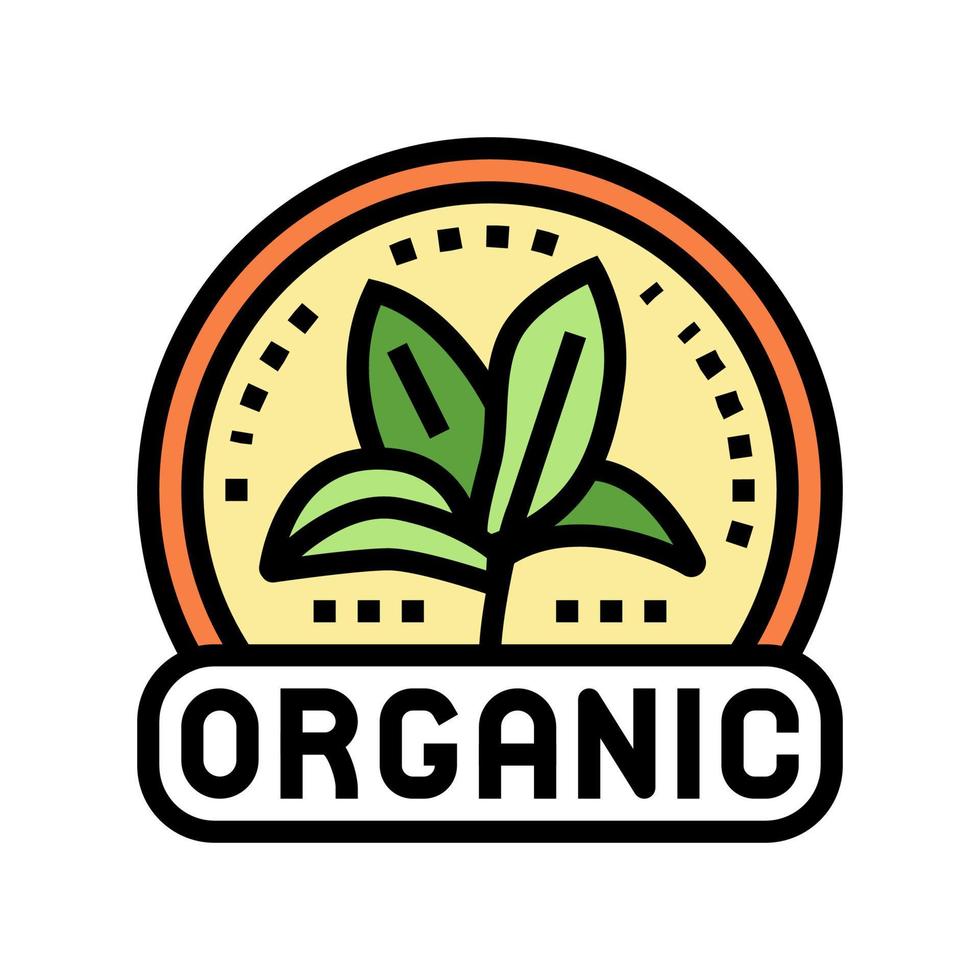 illustration vectorielle d'icône de couleur de feuille organique vecteur
