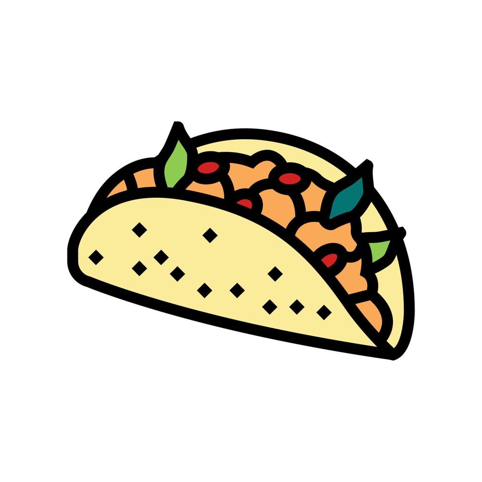 illustration vectorielle d'icône de couleur de nourriture mexicaine vecteur