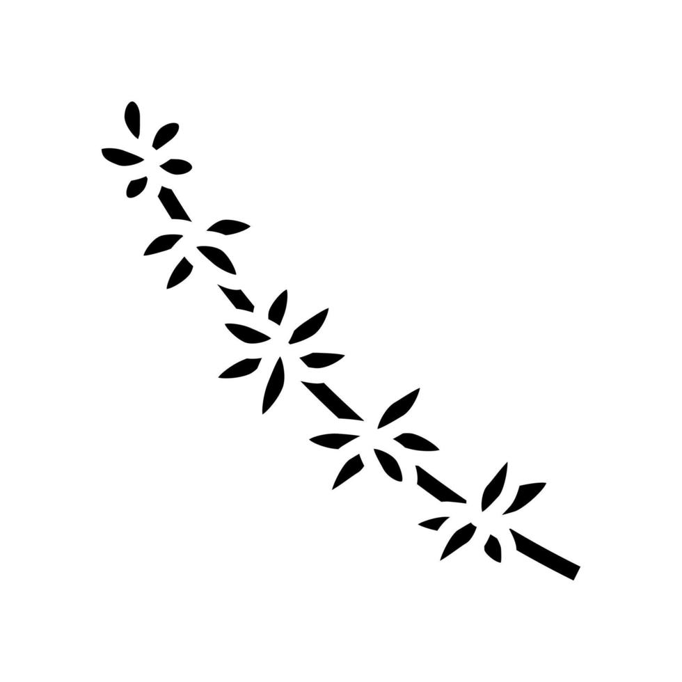 branche de thym glyphe icône illustration vectorielle vecteur